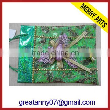 new design green cheap christmas luminary christmas self-sealing gift bag made in china
