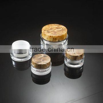 Marble Pattern Cosmetic Round Straight Acrylic Cream Jars