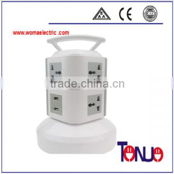 extension socket with handle with 2 usb port