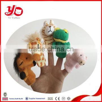 2015 Wholesale animal assortment plush finger puppet,plush animal finger puppet