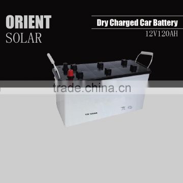 12V 120AH dry charged car battery
