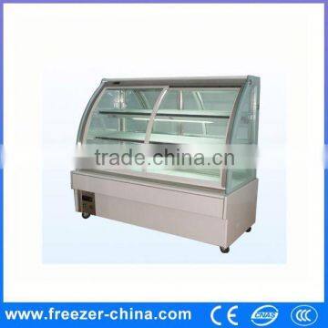 Front sliding door fresh-keeping double temperature cake refrigerator showcase