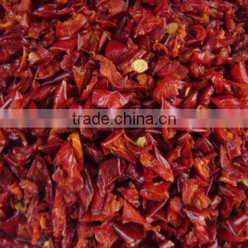 dehydrqated sweet red with ou certificate red bell pepper granules 10*10mm China(mainland)