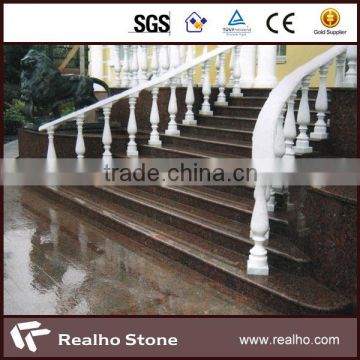 south africa red exterior stair treads with white banister