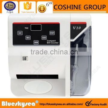 V10 Portable USD EURO Bill Cash Money Currency Counter W/UV MG Counting Machines