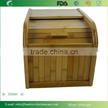 DX005/ Bamboo Oddment Rice Rolltop Rolling Box Storage Bin