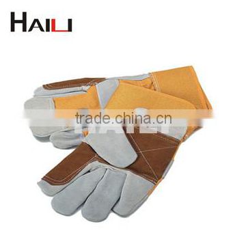 Safety Gloves,Cow Split Leather Work Glove,Leather Welding Gloves HL4011