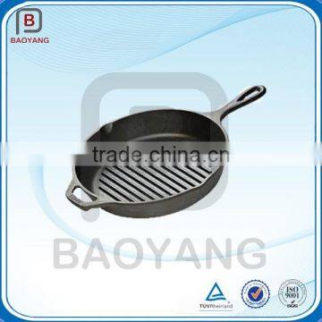 Custom Oval Enamel Cast Iron Fry Pan Frying Pan With Removable Handle