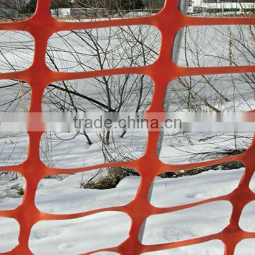 red plastic barrier fence