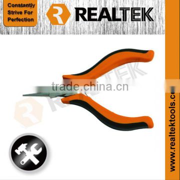 Nickel-planted Mini Round Nose Pliers With Bi-color Plastic Handles