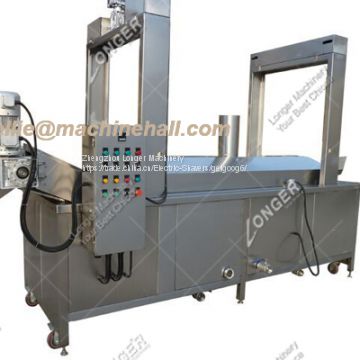 Continuous Fish Skin Frying Machine For Sale|Fish Meat Fryer Equipment