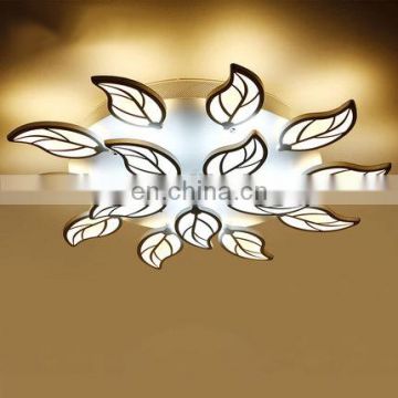 living room modern simplified leaf ceiling lamp circular led chandelier