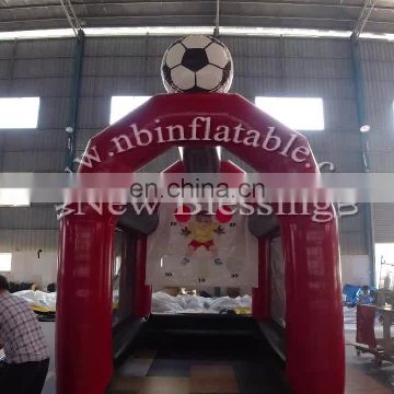 custom outdooir inflatable soccer goal	post, inflatable football shooting game for sale