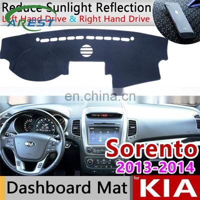for KIA Sorento 2013 2014 XM Facelift Anti-Slip Mat Dashboard Cover Pad Sunshade Dashmat Caerpet Anti-UV Protect Car Accessories