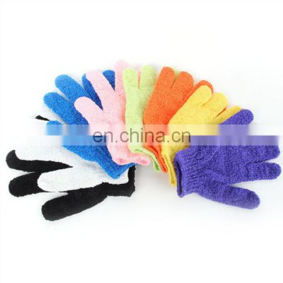 Wholesale Custom Body Scrubber Nylon Bath Exfoliating Mitt Shower Gloves for Cleaning Bathing Accessories ,SPA Skin Care Glove