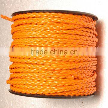 Flat Ply Braided Leather Cord Bolo Strip