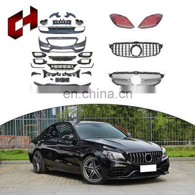 CH Brand New Material Bumper Rear Spoiler Wing Side Skirt Body Kit For Mercedes-Benz C Class W205 2015+ To C63 2019
