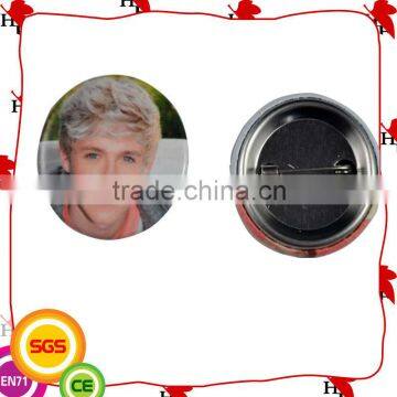 Full colours printing cheap tin button badge with low price