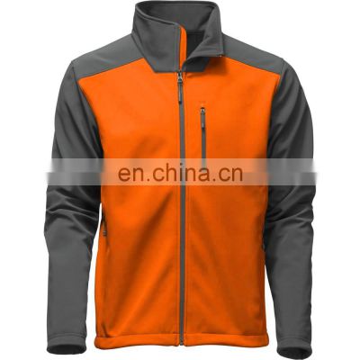 Waterproof Orange Outdoor Running Jackets Windbreaker Softshell Jacket For super soft materials for track