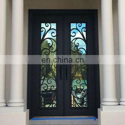 residential exterior contemporary strong profile security entry design high quality main entrance wrought iron front door
