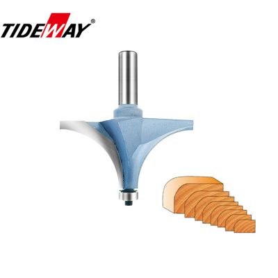 TIDEWAY LC0602 Corner Round bits Double Flute Solid Surface Lower Ball Radius Bearing Guide Carbide Round Over Edging Router Bit