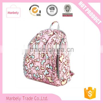 wholesale printing nylon cute floral print diaper backpack