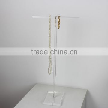 Acrylic T-bar Necklace Display Stand Acrylic Jewelry Display Holder Accessories Display Rack RJW001