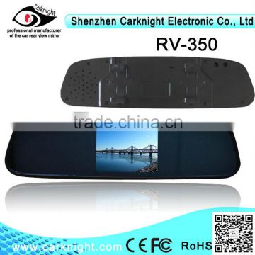 3.5 inch car rearview mirror with car camera can connect to parking sensor