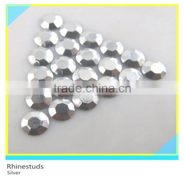 Octagon Rhinestuds Silver Round Flatback Metallic Ss10 3mm 300 Gross Package