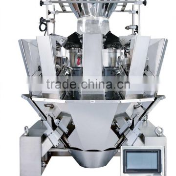 plc control 14 head multihead weigher for charcoal,pine nut candy,olive,roll sugar,carrot,mushroom,etc. packing machine