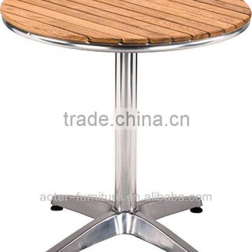 New style outdoor solid wooden round dining furniture table