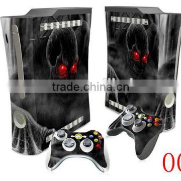 Skin sticker cover for xbox 360 fat console and 2 controllers for xbox 360 skin