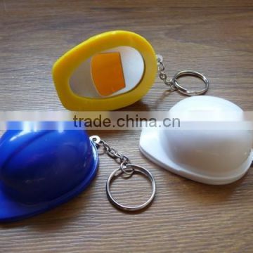 cute and colorful promotion plastic helmet beer keychain bottle opener