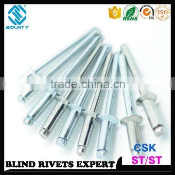 ISO 15980 STEEL BODY STEEL MANDREL COUNTERSUNK HEAD STEEL RIVETS