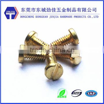 ANSI m1-8*6.75 slotted cheese head brass electrical socket screw