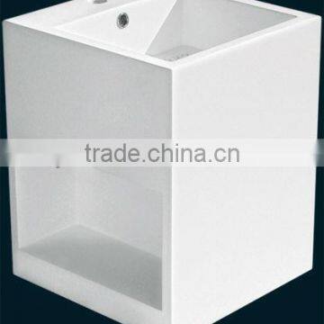 pedestal acrylic wash basin freestanding