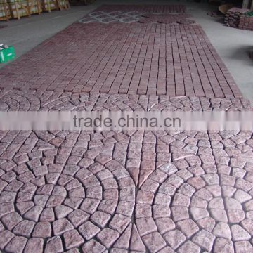 Red Tumbled Porphyry Cobble Stone Red Mosaic Stone