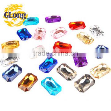18*27mm Acrylic Point Back Octagon Mix Color Bling Rhinestone&Crystal For Stylish Bags Garment Shoes #GY011-27P(Mix-s)