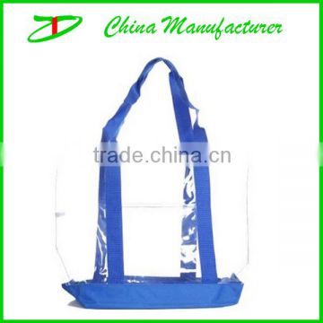With color trim PVC wholesale clear handbags