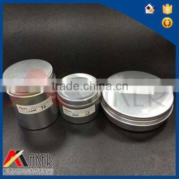 High quality cosmetic aluminum jar with screw cap