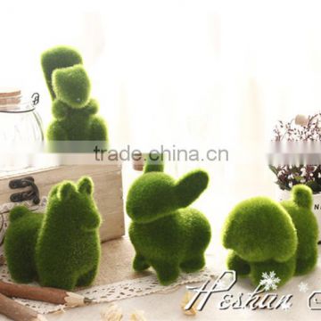 2016 new designed selling artificial moss animal for decoration