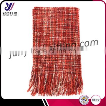 Cheap fashion worsted infinity scarf pashmina scarf with tassel factory wholesale(can be customized)