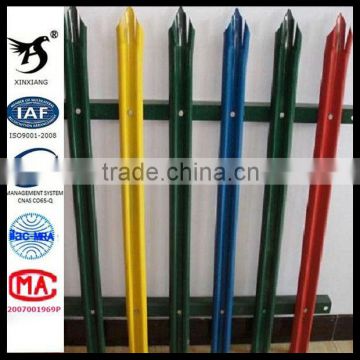 pvc coated steel palisade w section