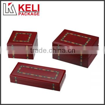 High quality applique wooden jewelry box