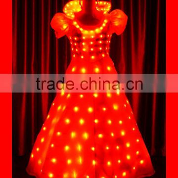 Programmable Show Girl Dance Costume, LED Light Princess Dress