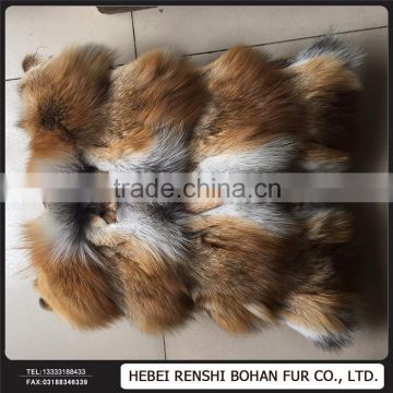 White Color Home Decorative Real Fox Fur Pillow