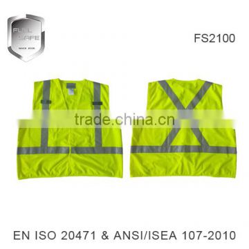 latest polyester reflective Canada security vest