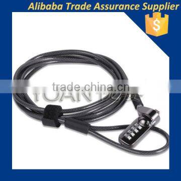 Zinc-alloy laptop cable lock with 4 digital combination