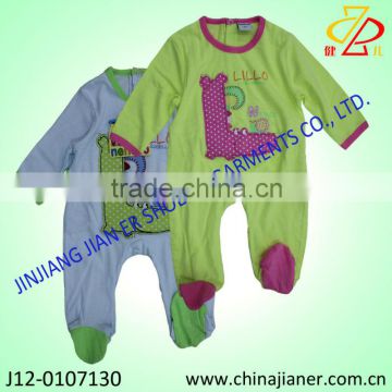 2014 new style cotton fabric baby grows made in china