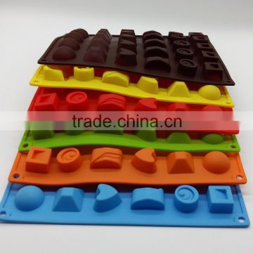 Wholesale easy pop out FDA food grade non stick 30 cavity silicone chocolate mould china